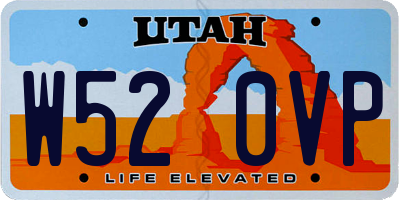 UT license plate W520VP