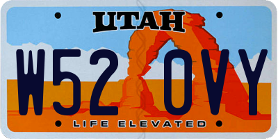 UT license plate W520VY