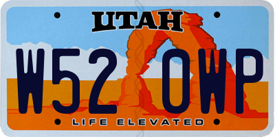 UT license plate W520WP