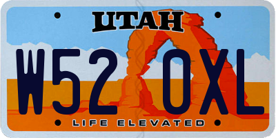 UT license plate W520XL