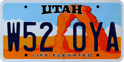 UT license plate W520YA