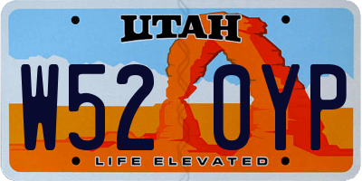 UT license plate W520YP