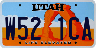 UT license plate W521CA