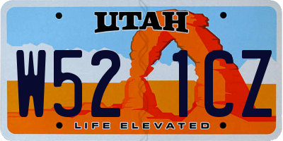 UT license plate W521CZ