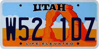 UT license plate W521DZ