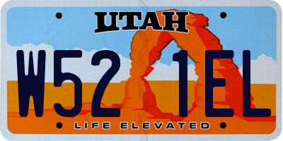 UT license plate W521EL