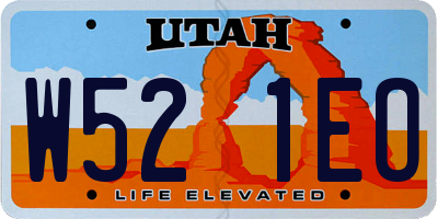 UT license plate W521EO