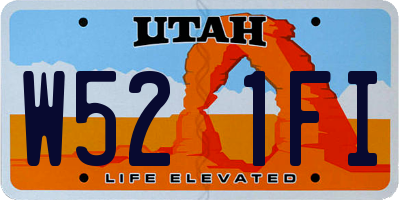 UT license plate W521FI