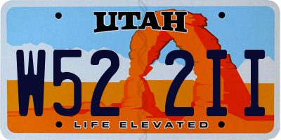 UT license plate W522II