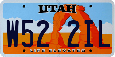 UT license plate W522IL