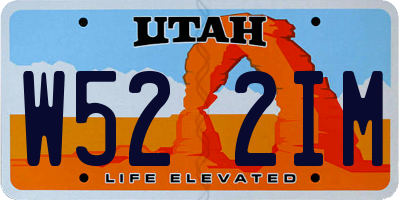UT license plate W522IM