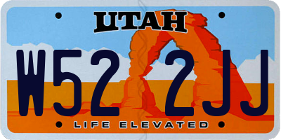 UT license plate W522JJ