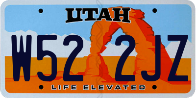 UT license plate W522JZ