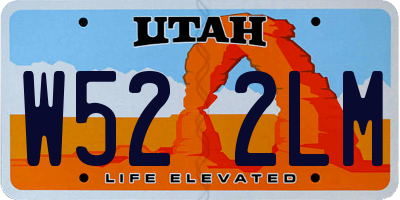 UT license plate W522LM
