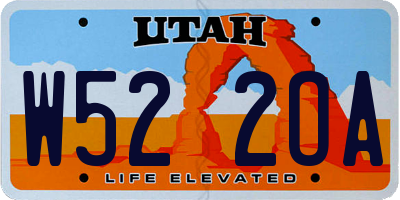 UT license plate W522OA