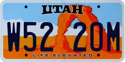 UT license plate W522OM