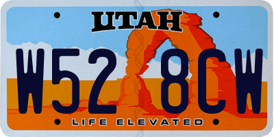 UT license plate W528CW