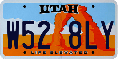 UT license plate W528LY