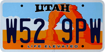 UT license plate W529PW
