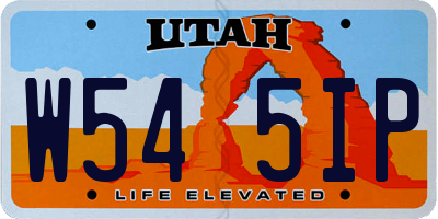 UT license plate W545IP