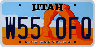 UT license plate W550FQ