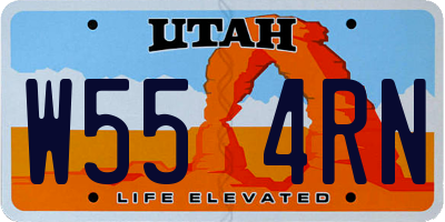 UT license plate W554RN