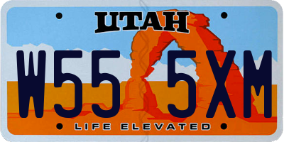 UT license plate W555XM