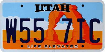 UT license plate W557IC