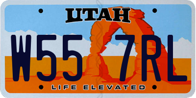 UT license plate W557RL