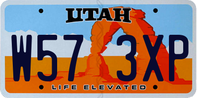 UT license plate W573XP