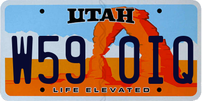UT license plate W590IQ