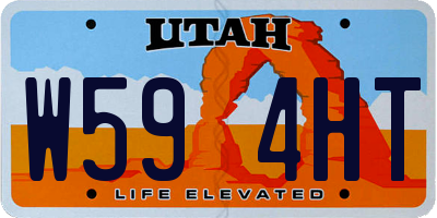 UT license plate W594HT