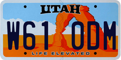 UT license plate W610DM