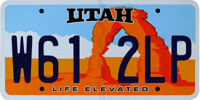 UT license plate W612LP