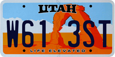 UT license plate W613ST