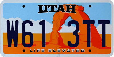 UT license plate W613TT