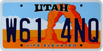 UT license plate W614NQ