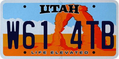UT license plate W614TB