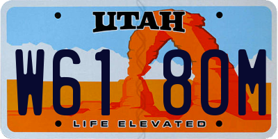 UT license plate W618OM