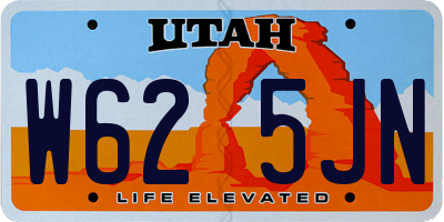 UT license plate W625JN
