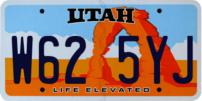 UT license plate W625YJ