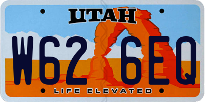 UT license plate W626EQ