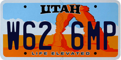 UT license plate W626MP