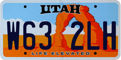 UT license plate W632LH