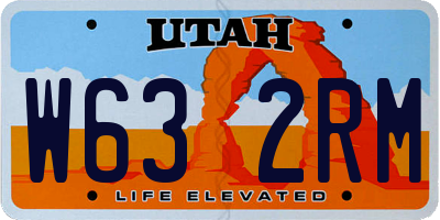 UT license plate W632RM