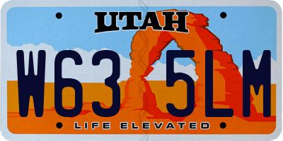UT license plate W635LM