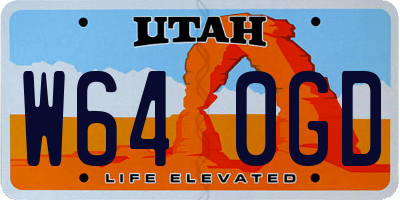 UT license plate W640GD