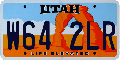 UT license plate W642LR