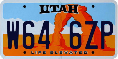 UT license plate W646ZP