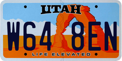 UT license plate W648EN